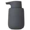 Image de blomus Distributeur de Savon, Céramique, Plastique, Silicone, Gris foncé, H 14 cm, T 9,5 cm, Ø 8,5, V 0,25 l 69039