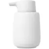 Image de blomus Sono - Distributeur de Savon - 250 ML - en céramique - Blanc - Diamètre : 8 x 14 cm - Couleur : Blanc - Distributeur de Savon Liquide avec tête de Pompe