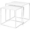 Image de Blomus FERA Lot de 2 Tables d'appoint - Blanc - 40 x 40 x 40 cm - 35 x 35 x 35 x 35 cm - Table Basse en Acier