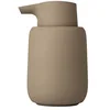 Image de Blomus Sono Distributeur de Savon 250 ML en céramique Marron 8 x 14 cm (Ø x h) Distributeur de Savon Liquide avec Pompe