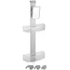 Image de WENKO Valet de douche Premium Badregal, Duschregal mit 2 Ablagen und Haken Argent mat