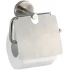Image de WENKO Dérouleur papier WC avec couvercle Bosio mat acier inox Mat