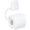 Image de WENKO Dérouleur Papier WC sans Couvercle Pure, Plastique (ABS), 17.5 x 15.5 x 3 cm, Blanc