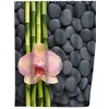 Image de WENKO Rideau de douche Spa - tissu textile haut de gamme, lavable, Polyester, 180 x 200 cm, Multicolore