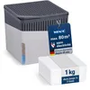 Image de WENKO Déshumidificateur Cube 1000 g, pour pièces jusqu’à 80 m³, elimine l'humidité, anti moississure, sans électricité, silencieux, rechargeable, gris