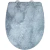 Image de WENKO Premium abattant Cement Surface avec Relief Abattant WC avec système d'abaissement Automatique, Fixation hygiénique Fix-Clip Multicolore