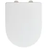 Image de WENKO Abattant WC Exclusive N3 | Lunettes WC avec frein de chute | Installation rapide | Déclipsable pour entretien facile | Tampon mural | Duroplastique antibacterien | 36,5 x 45 cm| Blanc