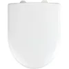 Image de WENKO Abattant WC avec frein de chute | Fixation Inox facile | Antibactérien | Idéal usage fréquent (magasin, cabinet médical ) | Anti rayures | Duroplast | 36,5x45,5 cm | Blanc