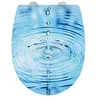 Image de WENKO Abattant WC Original Goutte d'eau | Abattant WC avec Frein de Chute | Fixation Simple et Rapide en INOX Flix-Clip | Duroplast | 46,5X38,5x6 cm | Bleu