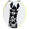 Image de Wenko Abattant WC Be Cool, siège de Toilette Original avec Surface exempte de Pores résistante à l'humidité, Couvercle de WC en MDF, Fixation en Acier INOX, 35,5x42,5 cm, Multicolore
