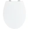 Image de WENKO Abattant WC Ostuni avec Frein de Chute | Lunette toilettes clipsable avec Fixation INOX |Assise jusqu'à 300kg | Thermoplastique haute qualité et hygiènique | 37 x 44,5 cm | Blanc