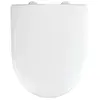 Image de WENKO Abattant WC avec frein de chute Exclusif Nr. 2, Lunette de toilette universel, Anti bruit, Installation rapide et facile en 1 clic, Antibactérien, Fixation Inox, Duroplastique, 36,5x45cm, Blanc