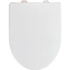 Image de WENKO Abattant WC Exclusive N9 | Lunettes WC avec frein de chute | Installation rapide | Déclipsable pour entretien facile | Assise jusqu'à 300kg | Duroplastique antibacterien | 36,5 x 45,5 cm| Blanc