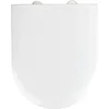 Image de WENKO Abattant WC Exclusif No. 6, abattant WC adapté à la céramique Duravit Durastyle Basic, avec Frein de Chute, Fixation Fix-Clip, Duroplast, Blanc, 37,5 x 46 cm