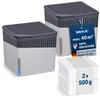 Image de WENKO Déshumidificateur Cube 500 g, Lot de 2, pour pièces Jusqu’à 40 m³, elimine l'humidité, Anti moississure, sans électricité, Silencieux, Rechargeable, Gris
