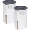 Image de WENKO Lot de 2 Déshumidificateurs d'intérieur | Recharge 1kg | Efficace Jusqu’à 80m3 | Anti Odeur, Anti moisissures |DIM 15 x 23 cm | Blanc