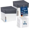 Image de WENKO Déshumidificateur Cube 500 g, Lot de 2, pour pièces Jusqu’à 40 m³, elimine l'humidité, Anti moississure, sans électricité, Silencieux, Rechargeable, Blanc
