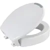 Image de WENKO Abattant réhausseur WC Secura Comfort | Réhausseur WC adulte 8cm | Frein de chute | Jusqu'à 300 kg | Poignée caoutchoutée | Fixation facile inox | Duroplast hygiènique | 37x43,5 cm | Blanc