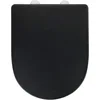 Image de WENKO Abattant WC Exclusive N3 | Lunettes WC avec frein de chute | Installation rapide | Déclipsable pour entretien facile | Idéal usage fréquent | Duroplast antibacterien | 36,5 x 45 cm| Noir mat