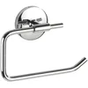 Image de WENKO Dérouleur de Papier WC sans Couvercle Cuba - sans Couvercle, Zinc moulé sous Pression, 13.5 x 9.5 x 4 cm, Chromé