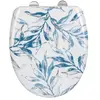 Image de Abattant WC déclipsable imprimé fleurs bleues avec frein de chute Catala