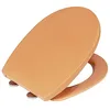 Image de WENKO Abattant WC Tilos avec système d'abaissement automatique thermoplastique incassable Système Easy-Close en acier inoxydable Fix-Clip Fixation hygiénique 36,5 x 45 cm Orange Anneau intérieur 22,5