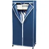 Image de WENKO Armoire en Tissu Air | Penderie Stable en Tissu| avec étagère et Tringle | Fermeture éclair sur Toute la Hauteur |Structure métallique Robuste | Charge 10 kg | Polyester | 75x160x50 cm | Bleu
