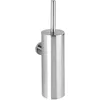 Image de WENKO Brosse WC fermée Bosio inox mat matériel de vissage pour le montage mural inclus Mat