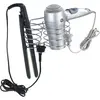 Image de WENKO Porte Sèche Cheveux et lisseur Classic, INOX Argent, 20x12x12 cm
