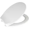 Image de WENKO Abattant WC Premium KOS | Frein de Chute | Abattant WC clipsable avec Fixation INOX | Nettoyage Facile | Resistant à la Casse et aux Rayures | Thermoplastique | Forme Ovale | 37,5x42cm |Blanc