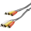 Image de Speaka Professionnel Câble de raccordement RCA AV avec 3 fiches RCA et 3 fiches RCA Noir 3 m