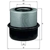 Image de MAHLE LX 80 Filtre à air du moteur Cartouche filtrante