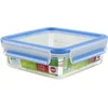 Image de Emsa Clip & Close, 508536, Boîte Fraîcheur Carrée + Couvercle, 0,85 Litre Transparent/Bleu