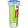 Image de Emsa 508554 Boîte alimentaire ronde ou gobelet avec couvercle, 0.50 Litre, transparent/bleu, Clip & Close