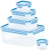 Image de CLIP & CLOSE 508568 boîte hermétique alimentaire Rectangulaire Régler 3,7 L Bleu, Transparent 5 pièce(s)