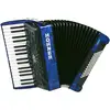 Image de Hohner Bravo III 72 bleu, accordéon à mécanisme silencieux