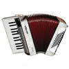 Image de Hohner Bravo II Accordéon chromatique 48 touches de piano Blanc