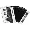 Image de Hohner Bravo II 48 blanc, accordéon à mécanisme silencieux