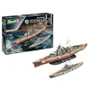 Image de Revell Coffret cadeau 05637 Le légendaire Bismarck (1:700 et 1:1200) 1:700 + 1:1200 Maquette en plastique non construite avec accessoires