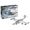 Image de Revell Northrop F-89 Scorpion 05650 Kit de maquette en plastique non construit à l'échelle 1/48 avec colle professionnelle Contacta, pinceau et peintures Aqua Color sélectionnées 05650