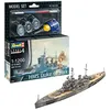 Image de Revell 65182 Battleship HMS Duke of York Kit de modélisme en plastique non construit/non peint à l'échelle 1:1200 avec colle professionnelle Contacta, pinceau et peintures Aqua Color sélectionnées