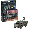 Image de Revell Spähwagen Fennek 63356 Kit de maquette en plastique non construit/non peint à l'échelle 1:72 avec colle professionnelle Contacta, pinceau et peintures Aqua Color sélectionnées