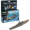 Image de Revell 65183 Battleship USS New Jersey Kit de modélisme en plastique non construit/non peint à l'échelle 1:1200 avec colle professionnelle Contacta, pinceau et peintures Aqua Color sélectionnées