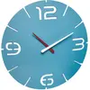 Image de TFA Dostmann Contour Horloge Murale analogique Design, 60.3047.14, Moderne, accroche-Regard, Objet de décoration, Salon, Salle à Manger, Cuisine, réglage Manuel de l'heure, Bleu-Blanc