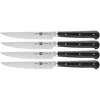 Image de Zwilling 39029-000-0 Set de 4 Couteaux à Steak Acier Inoxydable Noir 12 cm