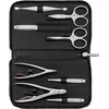 Image de ZWILLING Manucure kit (8 pièces, soin complet des ongles, pédicure, étui en cuir véritable avec fermeture éclair), Premium, noir