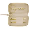 Image de ZWILLING Manucure kit (3 pièces, étui en cuir véritable, set de voyage, avec ciseaux à ongles combinés), Premium, Gold Edition