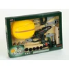 Image de Theo Klein 8418 Bosch Set Bricoleur 37 Pièces I Visseuse pour Enfants Avec Fonction Sonore et Lumineuse I Outils et Accessoires pour Établi Comme Marteau Scie Casque de Chantier et Beaucoup Plus Encore ... I Jouet pour Enfants Partir de Trois ans