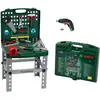 Image de Theo Klein 8676 Etabli Bosch avec visseuse et Accessoires - Pliable et transportable - Visseuse avec Fonctions électroniques réalistes - Dimensions : 41.5 x 38.5 x 76.5 cm - pour Enfants dès 3 Ans