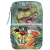 Image de Depesche 11757 Dino World Danger Trousse à 3 Compartiments avec Motif Trex, Vert foncé, Crayons de Couleur, règle, Ciseaux, etc., Bleu [Toy]